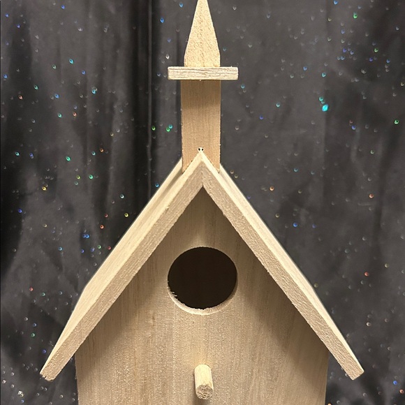 Natural Wood Church & Lighthouse Birdhouse Decor Bundle (LC) - Picture 3 of 11